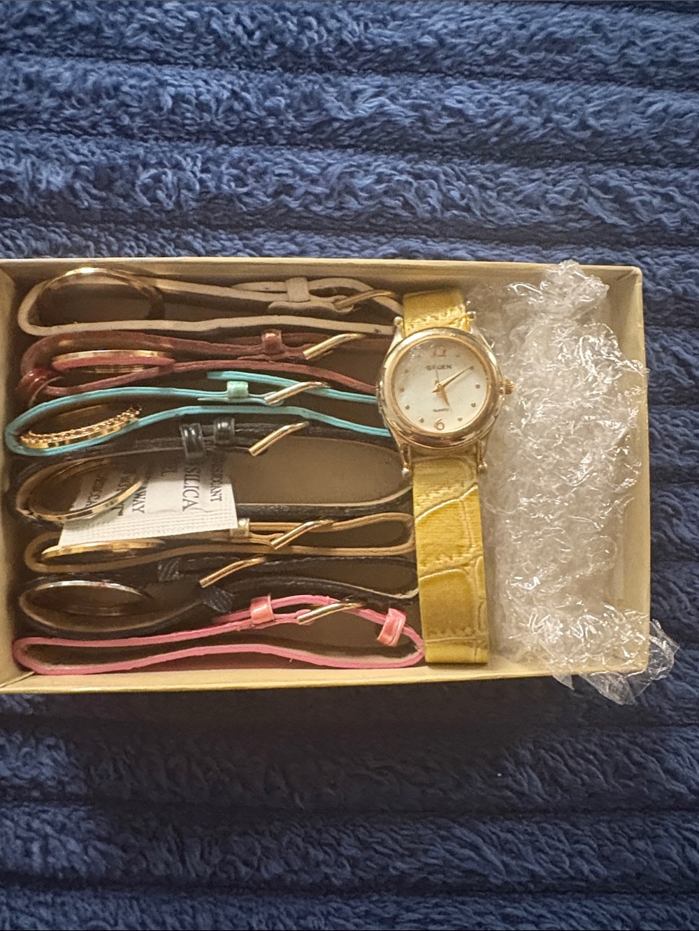 Gruen Women's Gold-Tone watch with changeable watch bands and dial rounds
